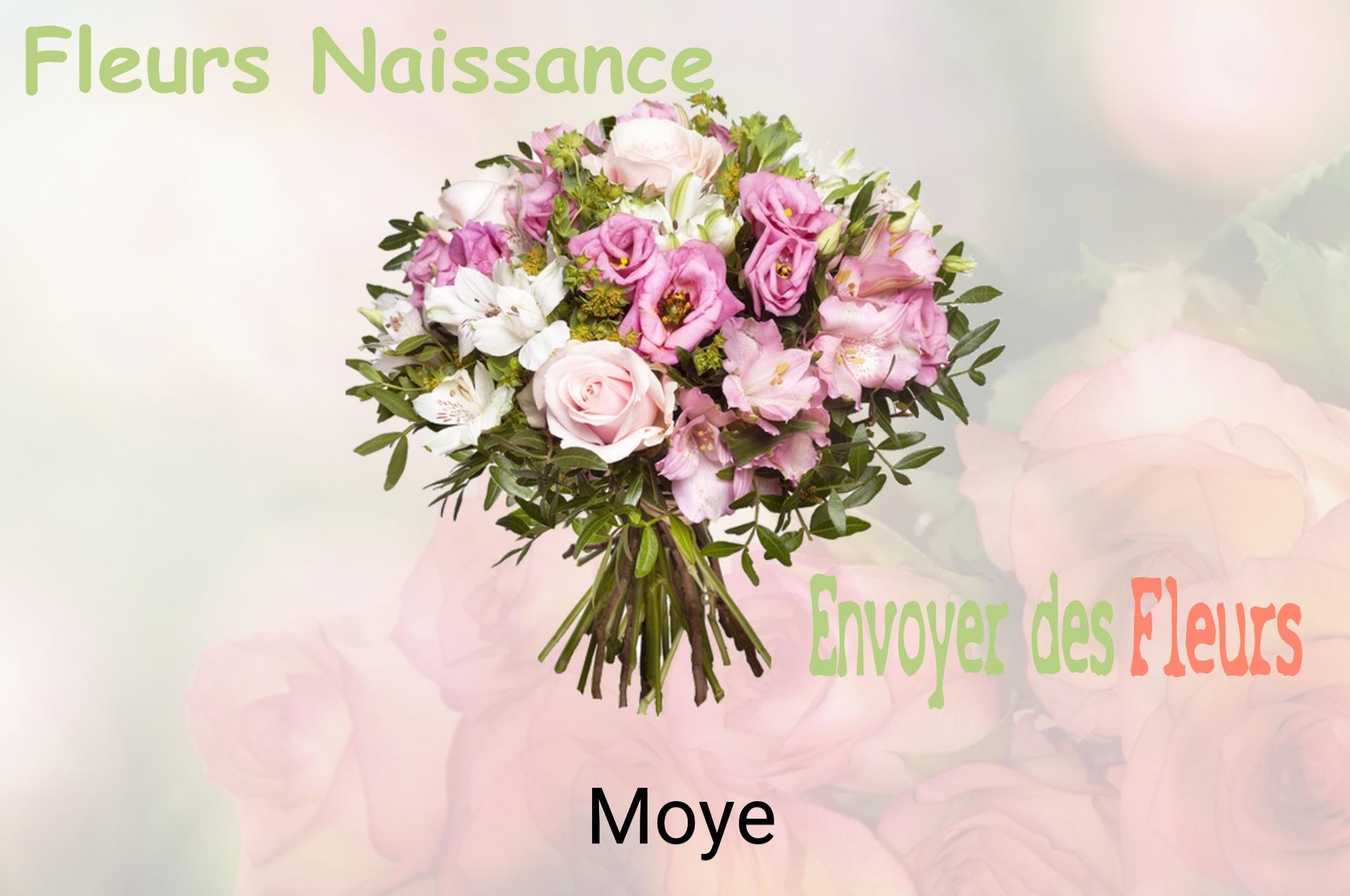 Bouquet de fleurs de naissance livré à Moye