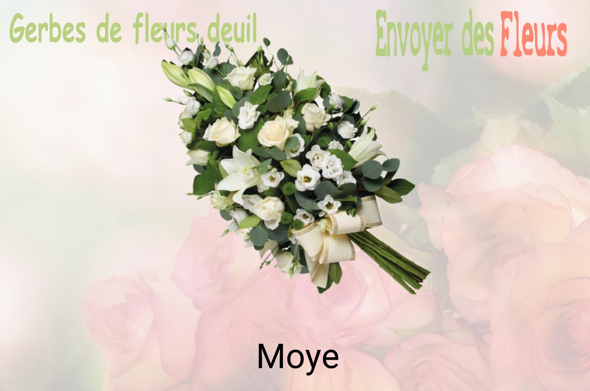 Gerbe de fleurs de deuil livrée à Moye